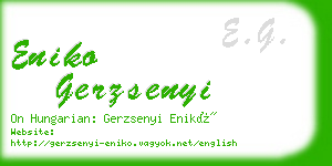 eniko gerzsenyi business card